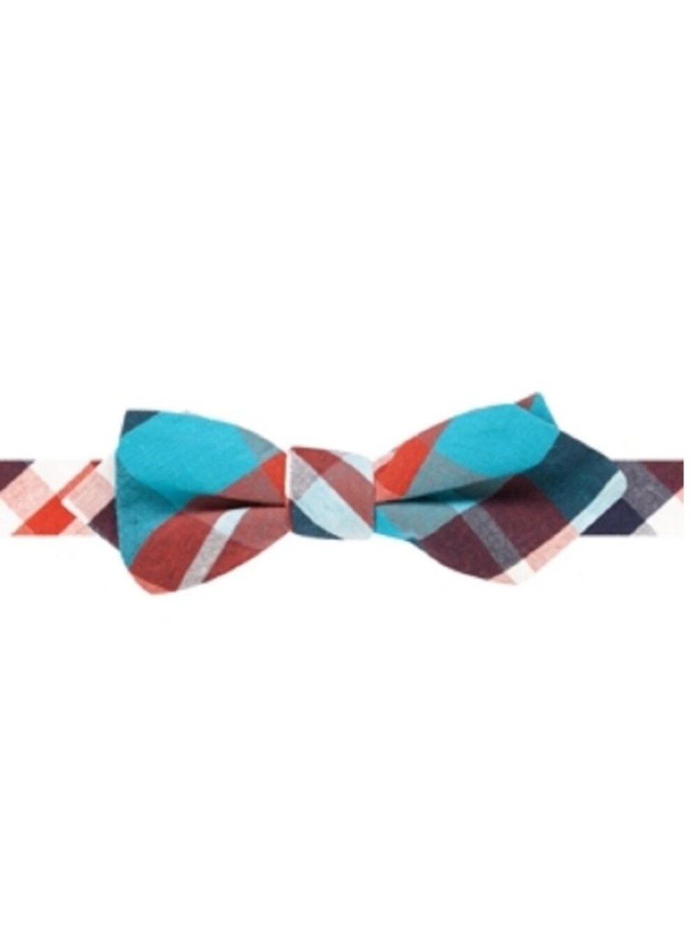 Countess Mara Men's Cotton Shifting Plaid Pre-Tied Bow Tie, Blue Multi, One Size
